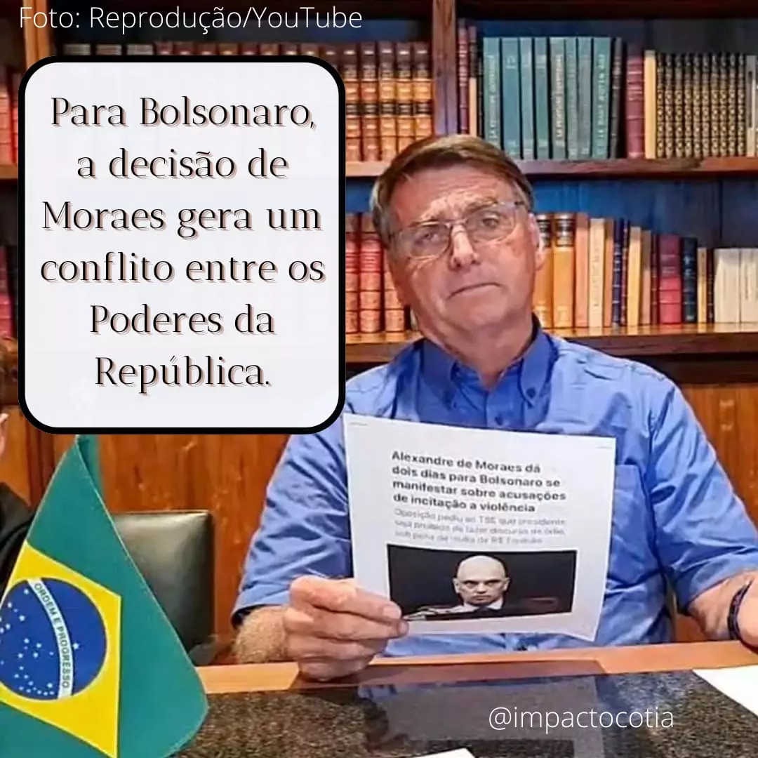 Bolsonaro critica ordem de Moraes sobre discurso de ódio: ‘Covardia’